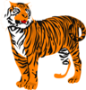 Standing Tiger Clip Art